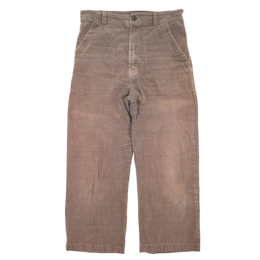 Prairie Underground Pants Corduroy Wide Leg Distressed Brown Cotton USA Women M